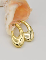 gold aurora wave modern hoop earrings for women canada minimalist jewelry gift for her