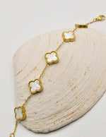 black_white_clover_bracelet_gold_plated_fashion_accessory_canada_biya_accessoires