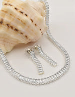 radiant elegance silver necklace set dainty bridal jewelry montreal asian jewelry store trending gift for her jewelry canada