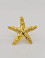 Textured starfish design adjustable ring side view