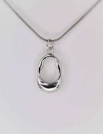 Minimalist silver necklace with polished finish