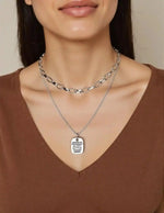 Vintage-Inspired Button Charm Necklace