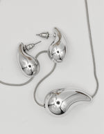 molten_pebble_silver_duo_set_unique_silver_pebble_design_layering_necklaces_for_women