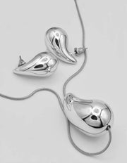 molten_pebble_silver_duo_set_high_shine_sculptural_jewelry_gift_for_her_canada
