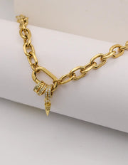 Montreal statement necklace with spiked drop design