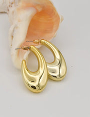 gold aurora wave modern hoop earrings for women canada minimalist jewelry gift for her