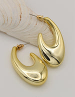 gold aurora wave statement hoop earrings canada stylish gift for her montreal minimalist jewelry