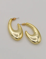 trendy gold hoop earrings canada aurora wave modern design montreal minimalist jewelry gift