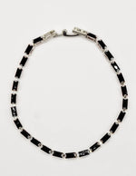 silver_and_black_chain_bracelet_classic_baguette_design_womens_jewelry_canada