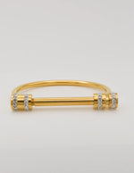 18K gold-plated bracelet with permanent locking system