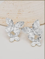 butterfly_earring_silver_finish_textured_wings_modern_canadian_jewellery