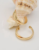 golden_glow_twist_dangles shiny gold twist hoop earrings gift for her canada