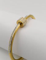 Elegant gold arm cuff styled for Montreal women