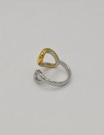 infinity_duo_goden_and_silver_open_ring elegant two tone adjustable infinity ring for canadian women