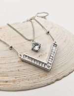 layered initial necklace canada featuring v-shaped pendant for women