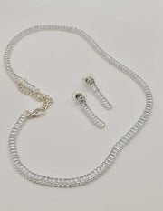 canadian silver jewelry set radiant elegance necklace and drop earrings perfect layering necklaces for women