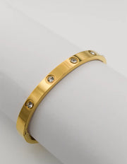 18K gold plated bracelet with sparkling crystal accents