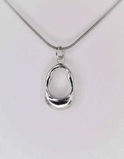 Minimalist silver necklace with polished finish

